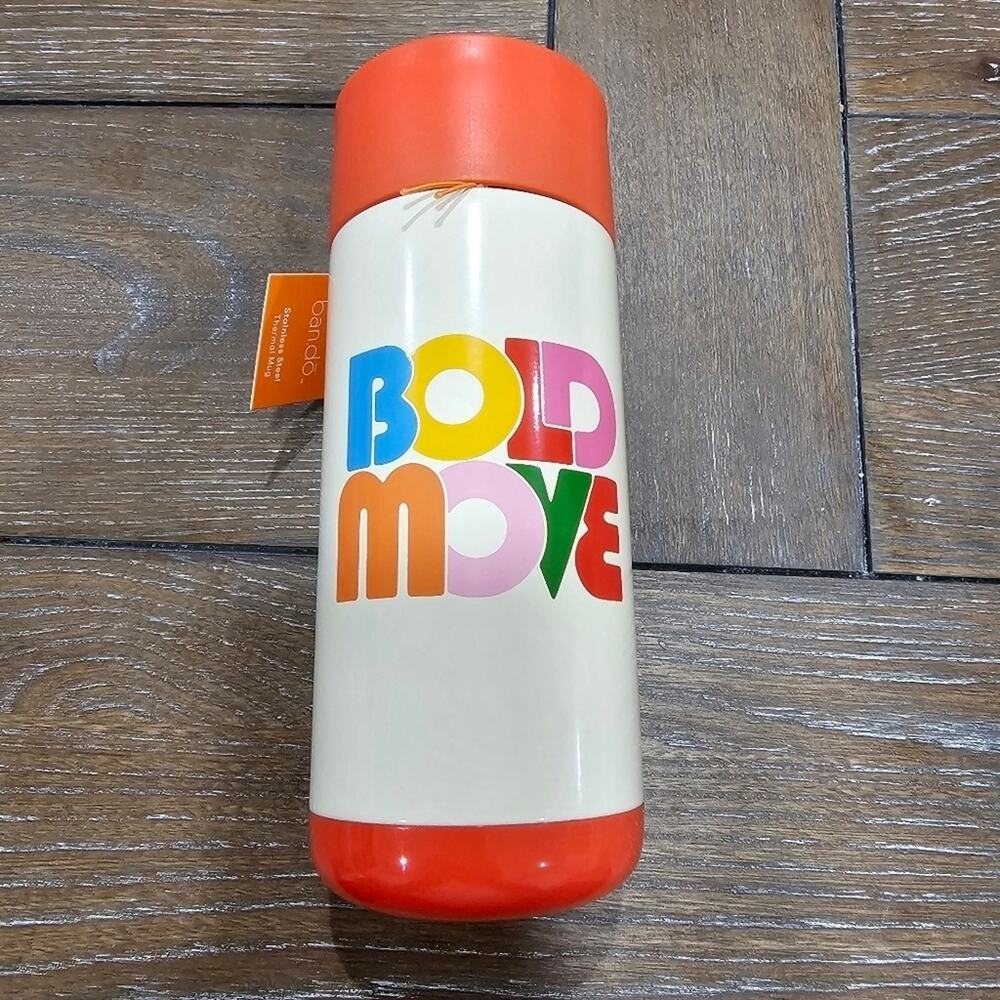 Ban.do STAINLESS STEEL THERMAL MUG 16oz- BOLD MOVE, NWT